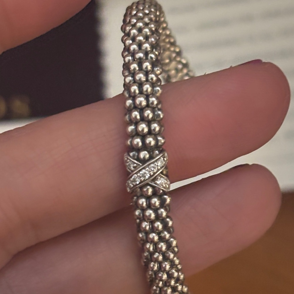 LAGOS Caviar Diamond X Bracelet *authentic* - Picture 4 of 16